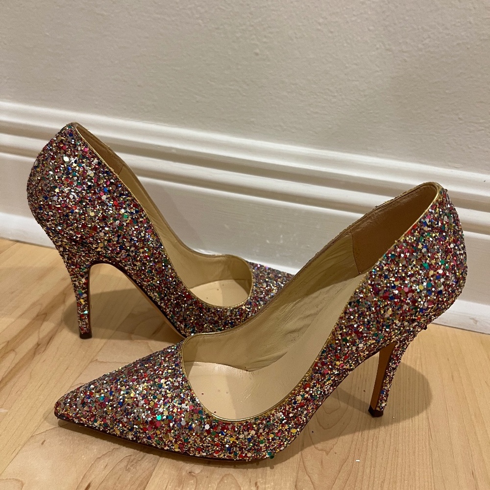 Kate Spade Rainbow Glitter Pumps